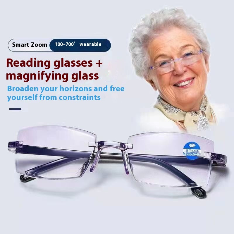 Diamond Rimmed Bifocal Presbyopic Glasses