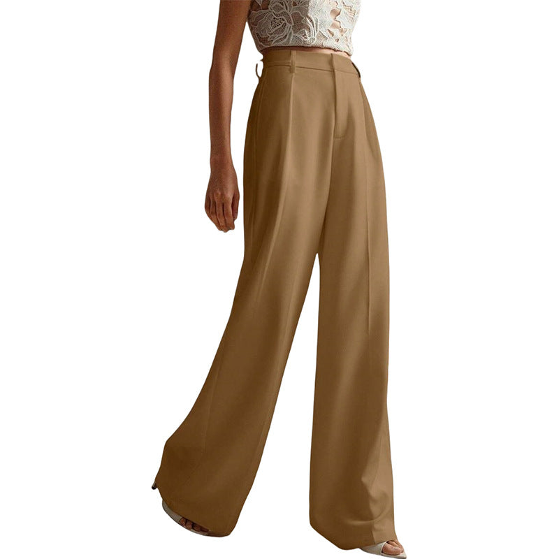 Women's Casual Loose Straight Business Commute Wide Leg Pants