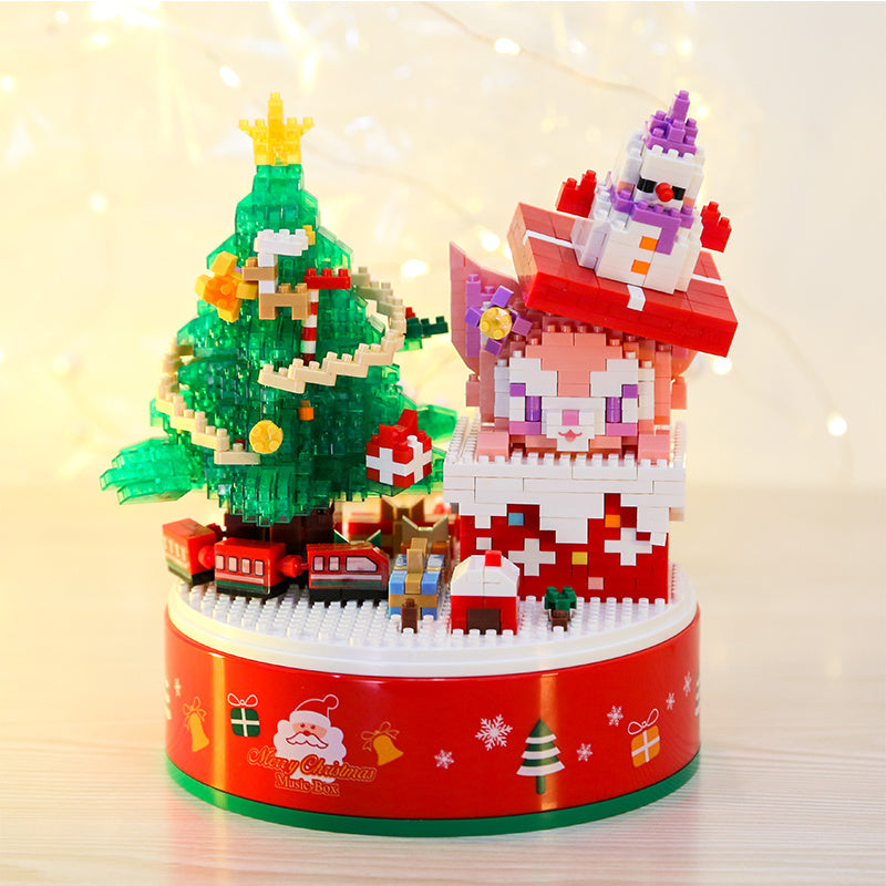 Christmas Gift Tree House Castle Assembly Small Particle Building Toys