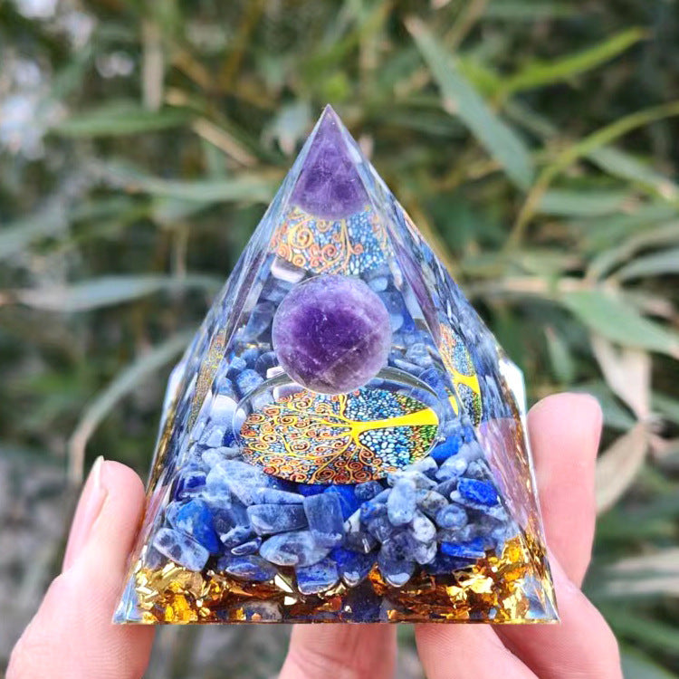 Pyramid Crystal Gravel Epoxy Resin Home Desktop Handmade Ornaments