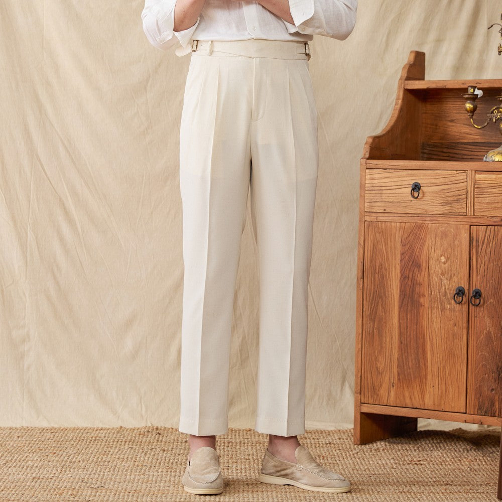 Summer Linen Blended Gorkha District Trousers