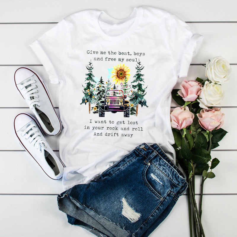 Women's Short-sleeved Loose T-shirt Plus Size Top