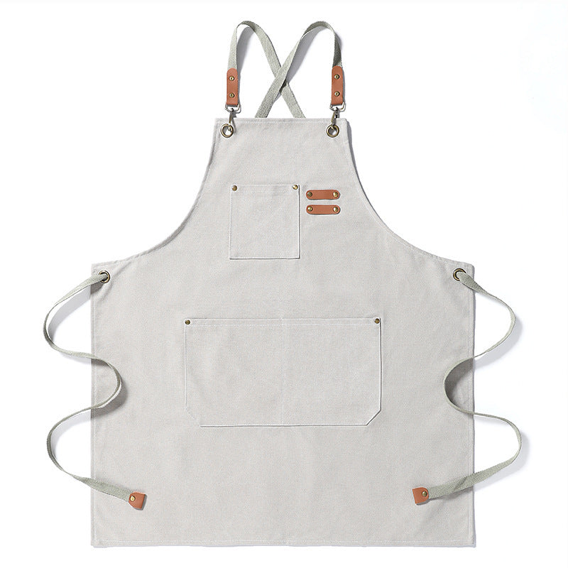 Thickened Canvas Jean Apron Household Barista Kitchen Restaurant