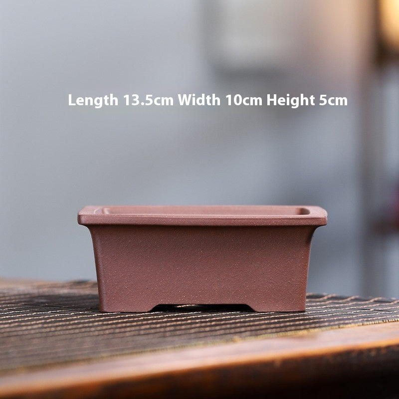 Yixing Purple Sand Small Flower Pot Stoneware Breathable