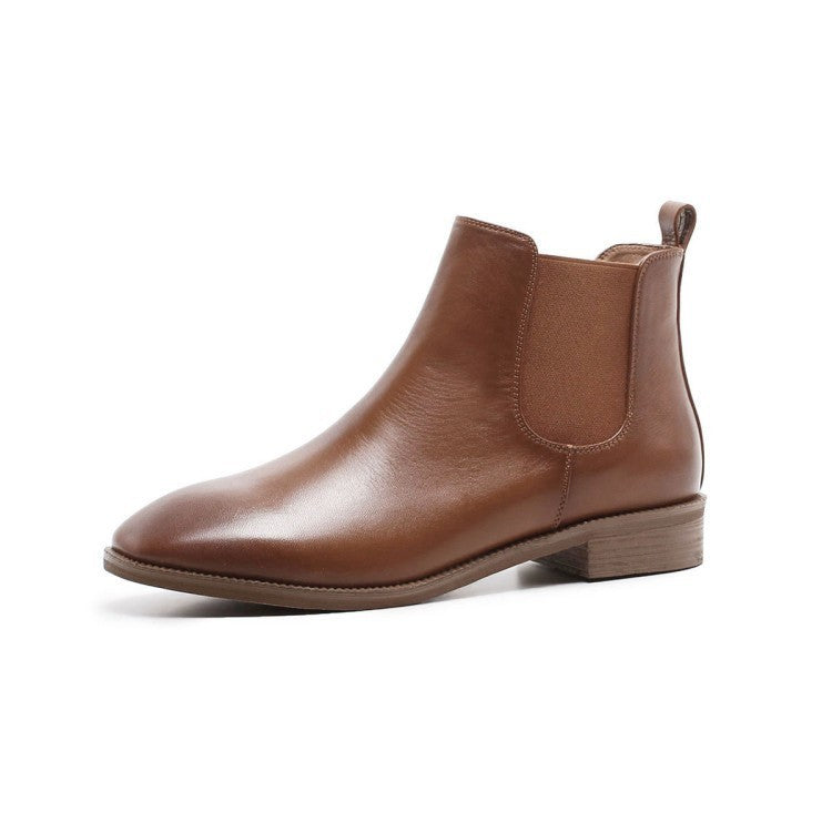 Sleeve Solid Color All-match Comfortable And Warm Short Boots