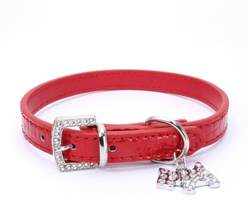 pattern puppy charm pet collar dog chain dog ring