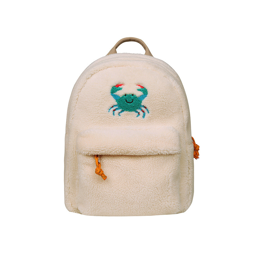 Polar fleece embroidered backpack