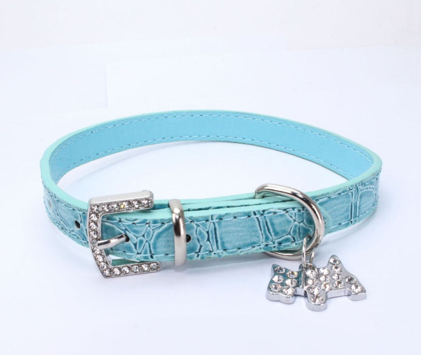 pattern puppy charm pet collar dog chain dog ring