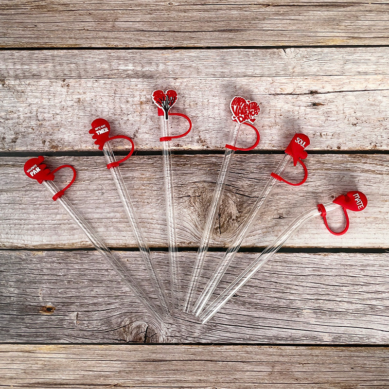 New Valentine's Day Series Straw Mouthpiece