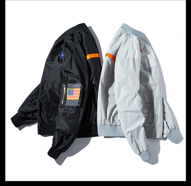 Spring and autumn men's bomber jacket men's astronaut overalls men's and women's overalls astronaut air force one