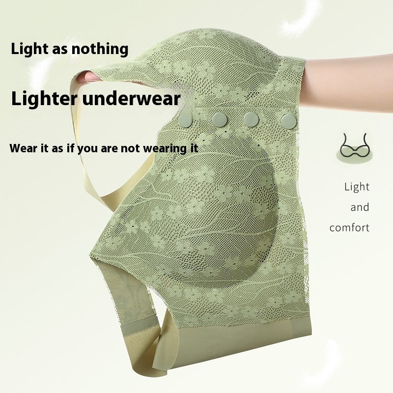 Front Buckle Underwear Vest Underwear Women's Seamless Front Buckle Plus Size Bra