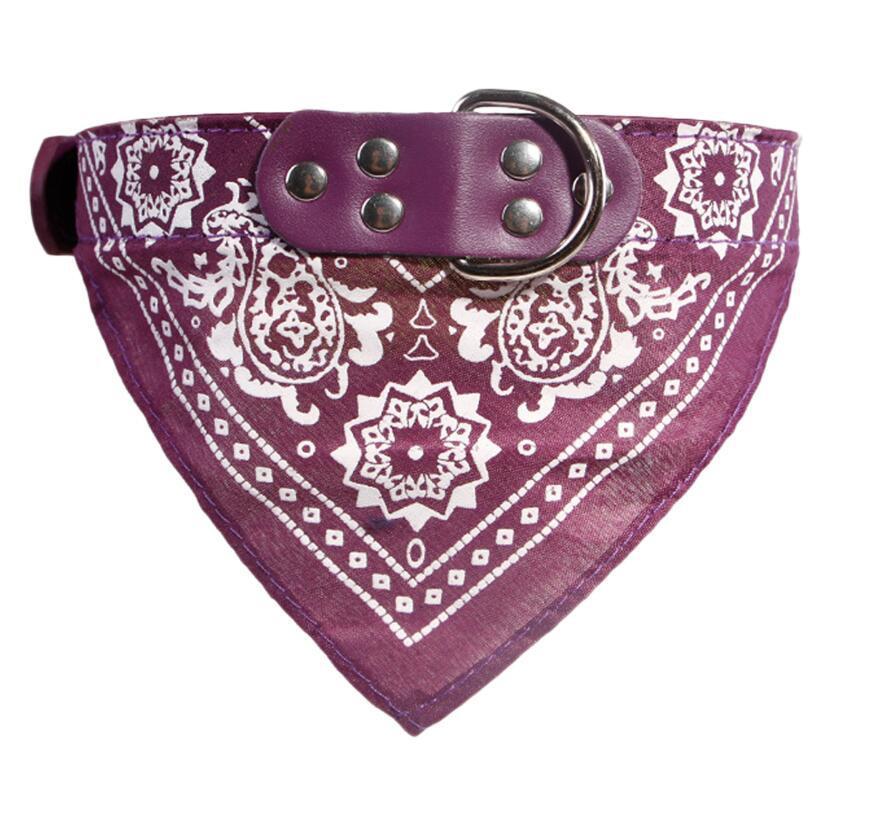 Printed triangle scarf saliva towel small dog collar