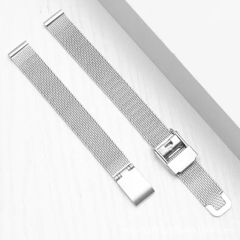 Stainless Steel 06 Wire Mesh Belt Double-security Buckle Watch Band
