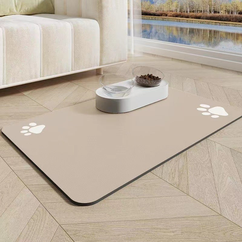 Pet Diatom Ooze Floor Mat Dogs And Cats Eating Mat Spill-proof Waterproof Quick-drying Placemat