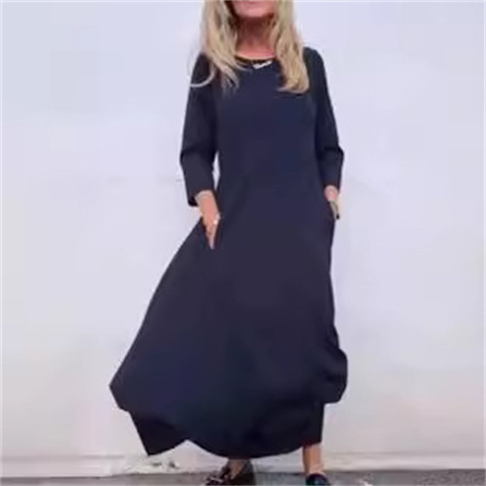 Women's Fashion Loose Casual Cotton And Linen Dress