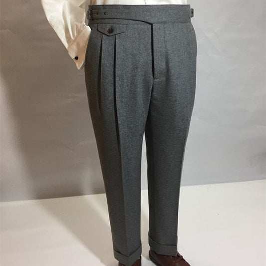 Loose Casual Wool Suit Pants