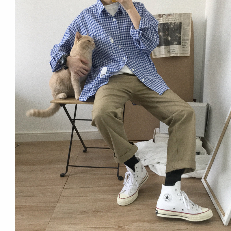 Straight Casual Trousers Autumn Men And Women Same Style