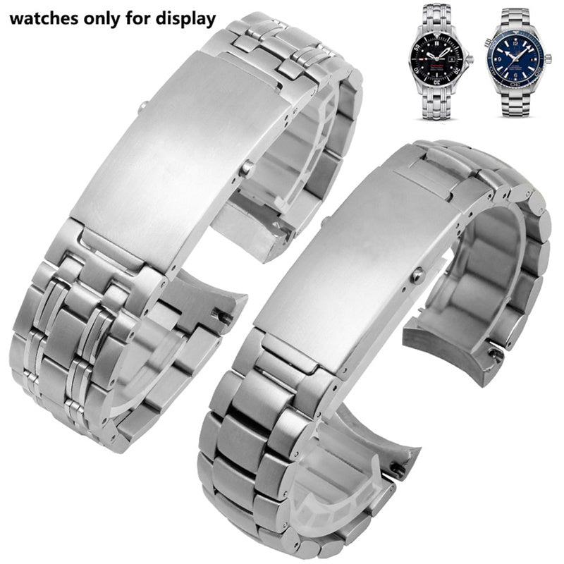 Solid stainless steel watch band