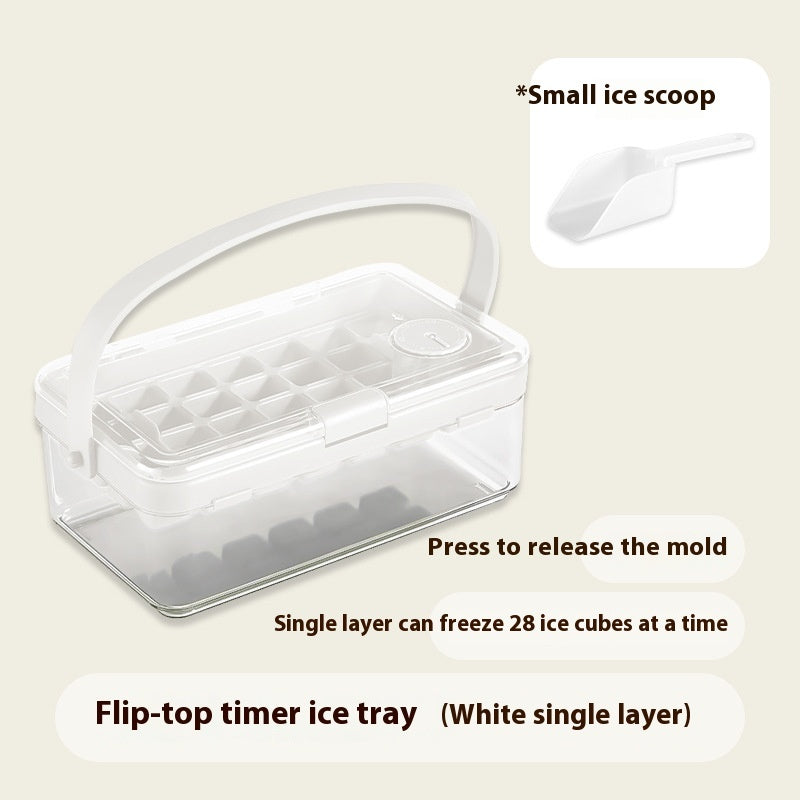 Food Grade Ice Maker Double-layer Push-type Silicone Ice Tray
