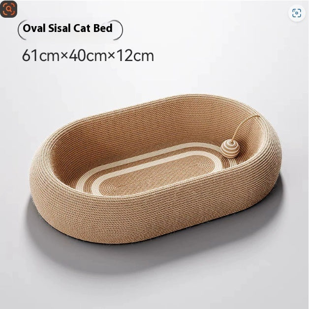 Cat Scratch Board Nest Handmade Oversized Sisal Thickened