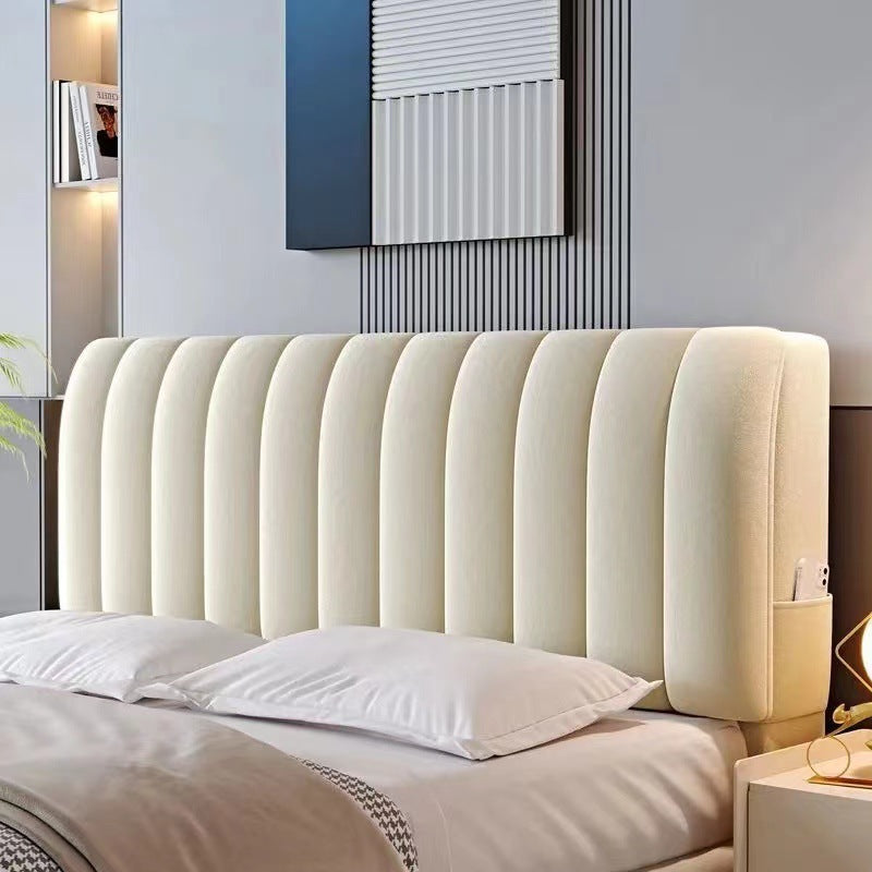 Thickened Bedside Cover Universal Backrest Wooden Soft Bag