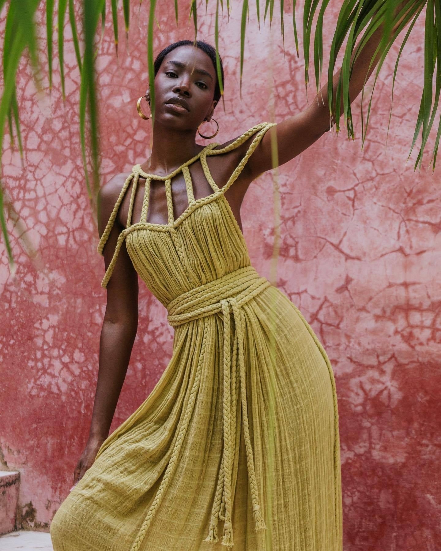 Women's Rope Off-shoulder Halter Loose Vacation Beach Dress