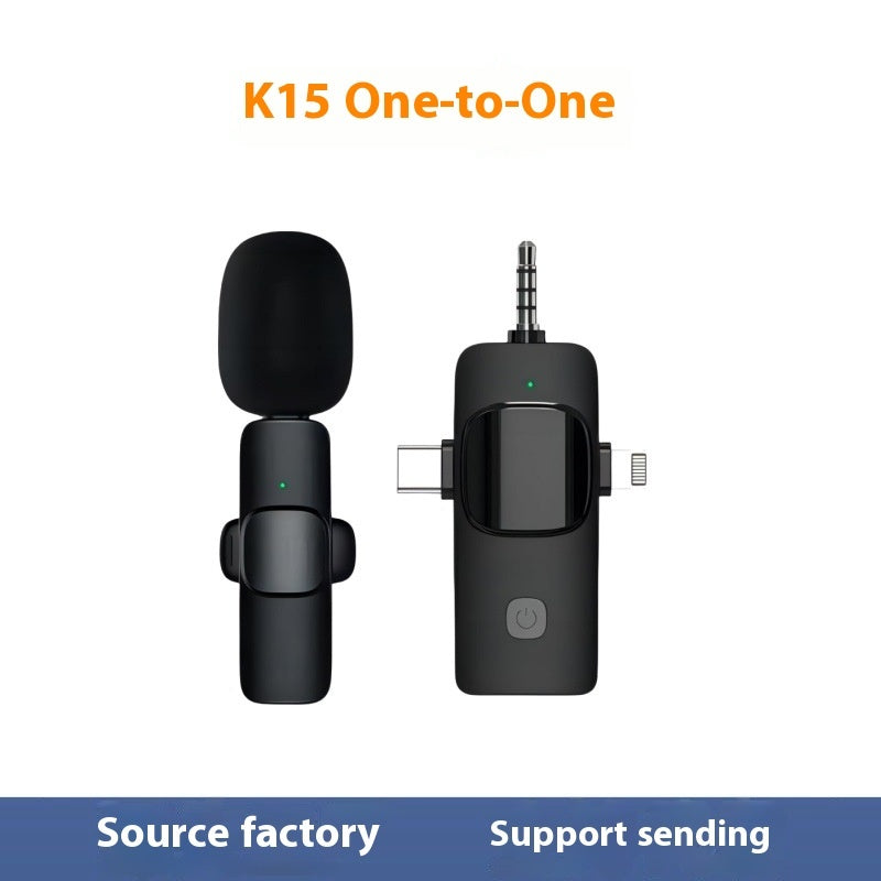 Wireless Collar Clip Microphone Three-in-one Three Connector Mini Microphone 35 Hole