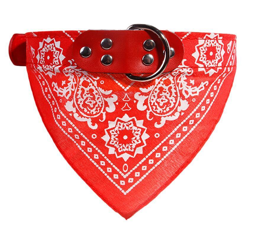 Printed triangle scarf saliva towel small dog collar