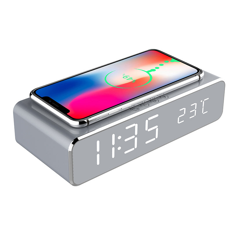 Wireless charging multifunctional alarm clock