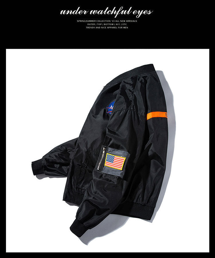 Spring and autumn men's bomber jacket men's astronaut overalls men's and women's overalls astronaut air force one