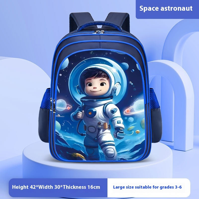Astronaut Schoolbag Boy Double Shoulders Backpack Grade 3-4