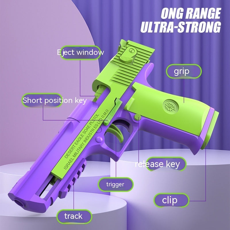 Radish Gun Toy Children's Desert Pistol Model Continuous Hair Throwing Shell Boy Toy