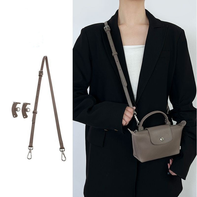 Wide Shoulder Strap Punch-free Leather Ring Transformation Crossbody Hardware Accessories