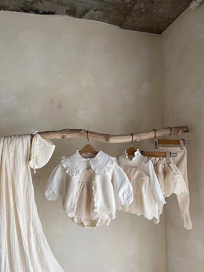 Baby Princess Ruffled Machine Embroidery Baby Bloomer With Skirt Pants