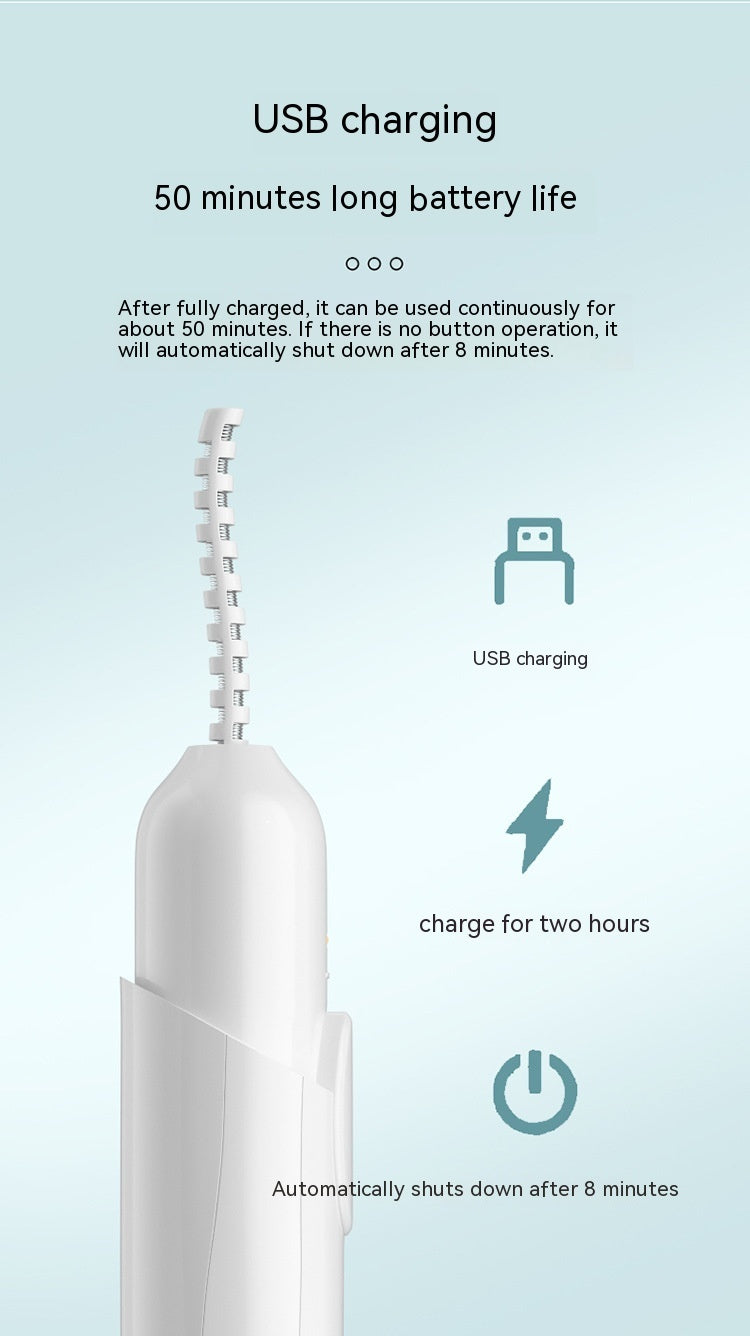 Electric Heating Bruch Head Eyelash Curler Long-lasting Curling Shaping Beauty Instrument