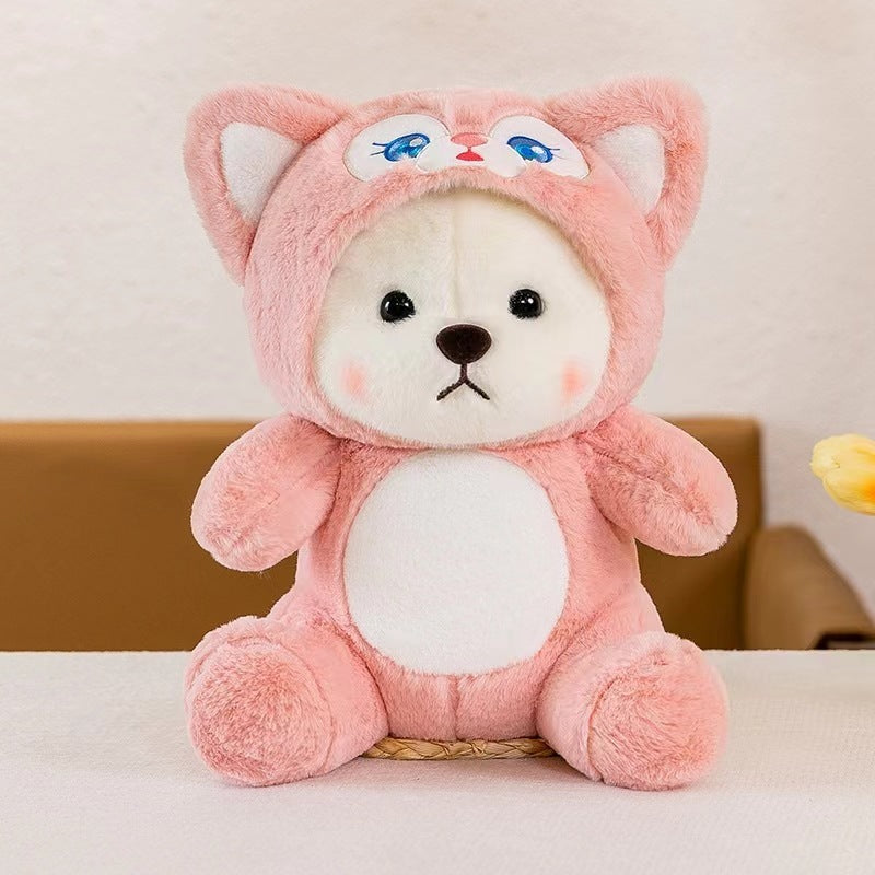 Little Bear Doll Cute Bear Wearing A Hat Doll Transformation Plush Toy