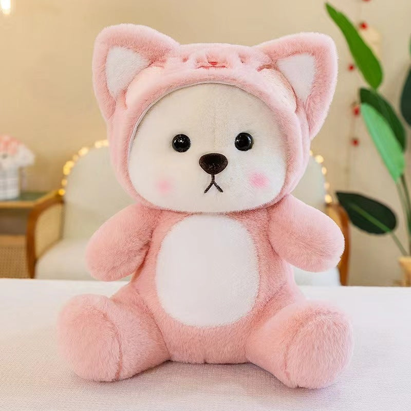 Little Bear Doll Cute Bear Wearing A Hat Doll Transformation Plush Toy