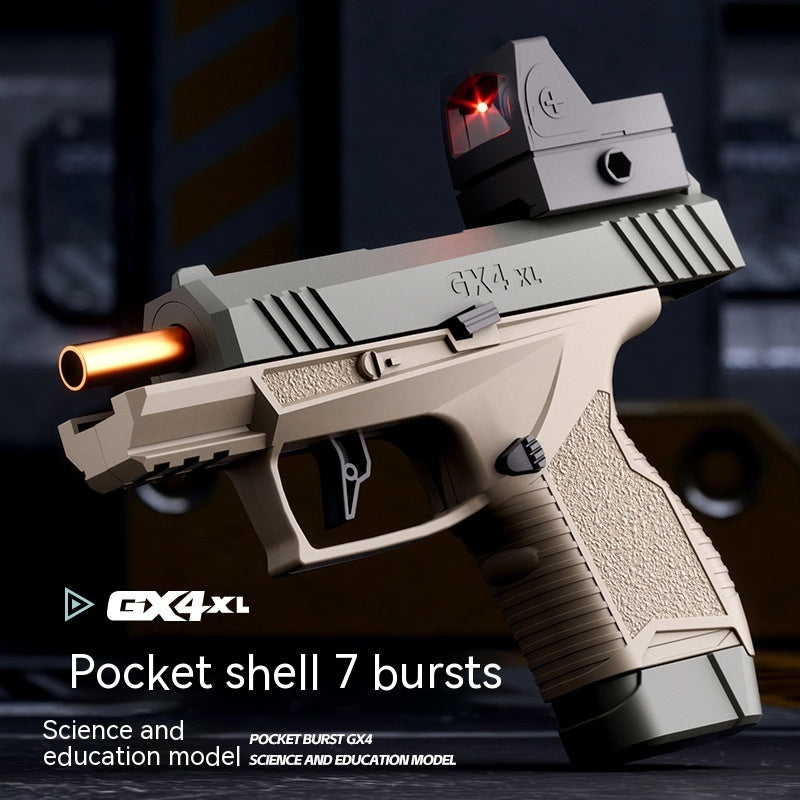 Pocket Continuous Hair Baby GX4 Throw Shell Soft Bullet Gun Launch Toy