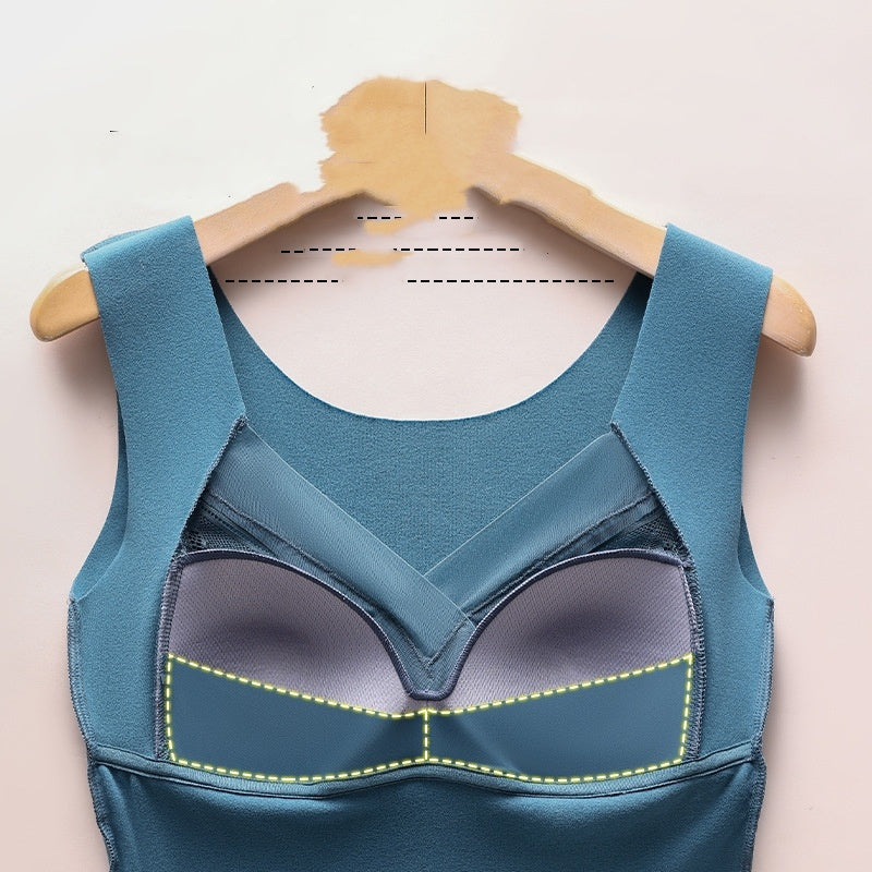 Double-sided Sanded Bra With Chest Pads For Slim Fit And Heating