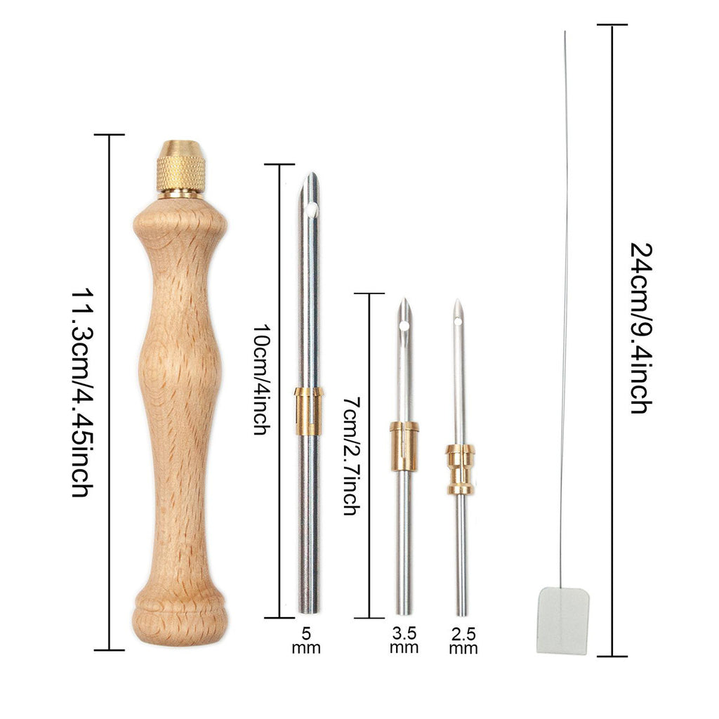 Russian Wool Thick Solid Wood Multi-needle Diy Knitting Tool Poke Needle