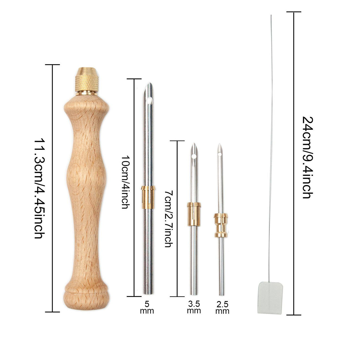 Russian Wool Thick Solid Wood Multi-needle Diy Knitting Tool Poke Needle