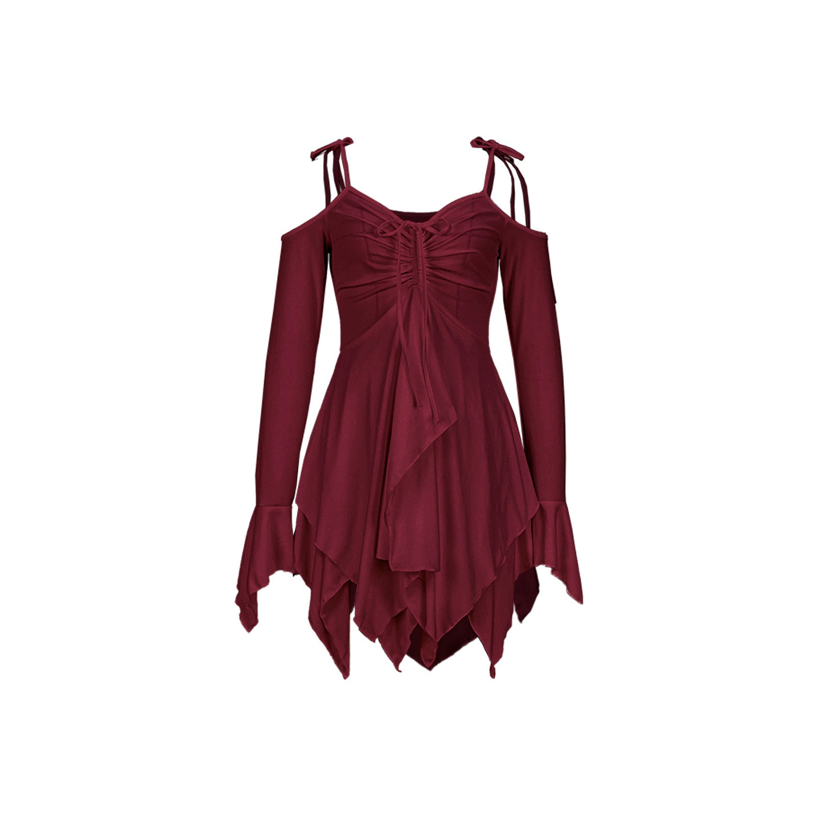 European And American Women's Clothing Irregular Spaghetti-strap Dress