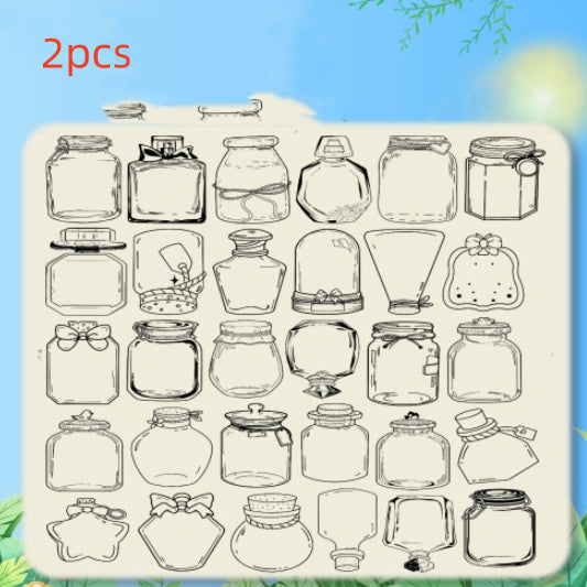 Autumn Kindergarten Children Make Leaf Specimens Stickers