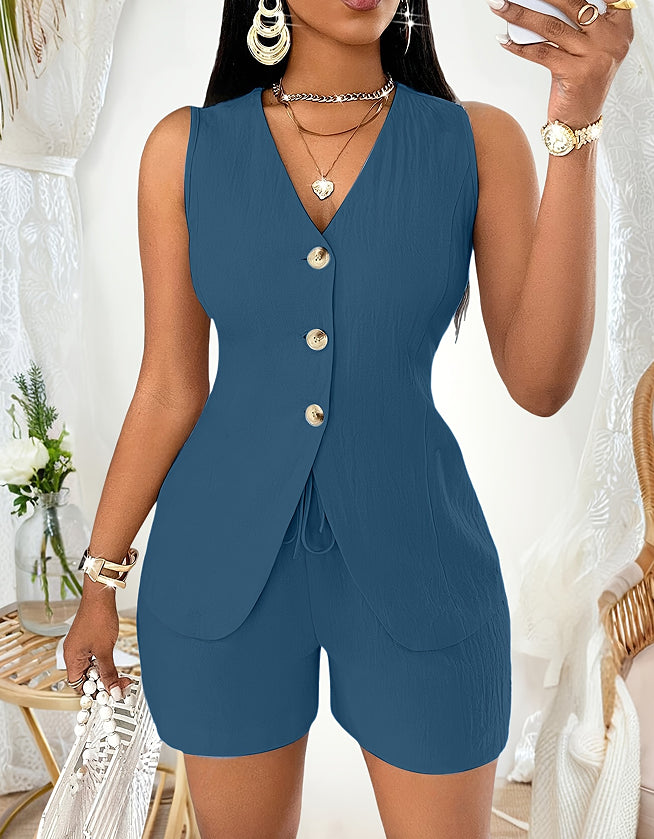 European And American Ladies Fashion Comfort And Casual Open Chest Lace-up Short-sleeved Shirt