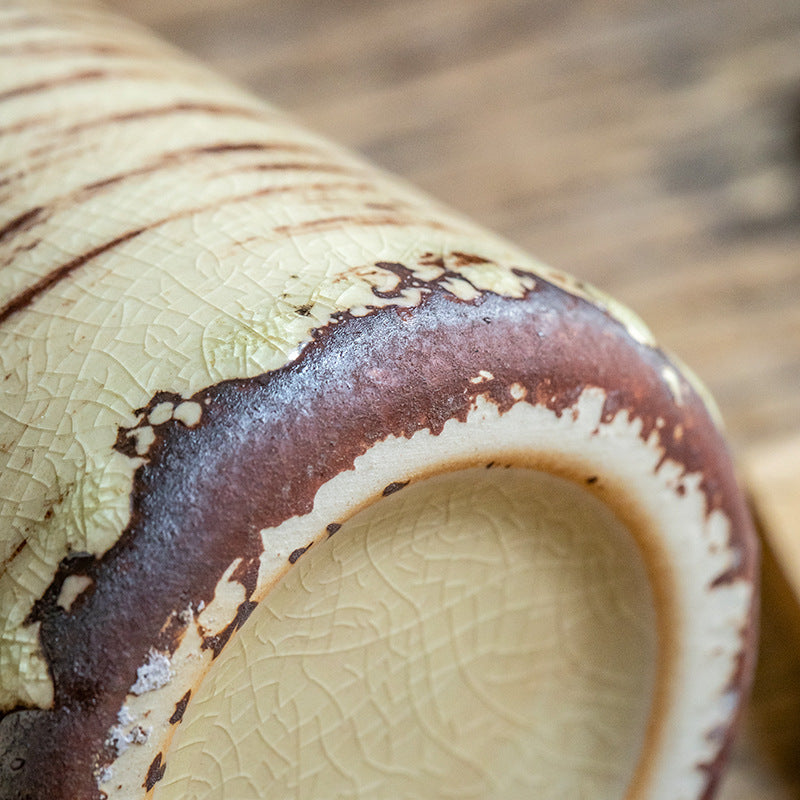 Retro Ice Cracked Ceramics Vase Dining Table Room Decorations