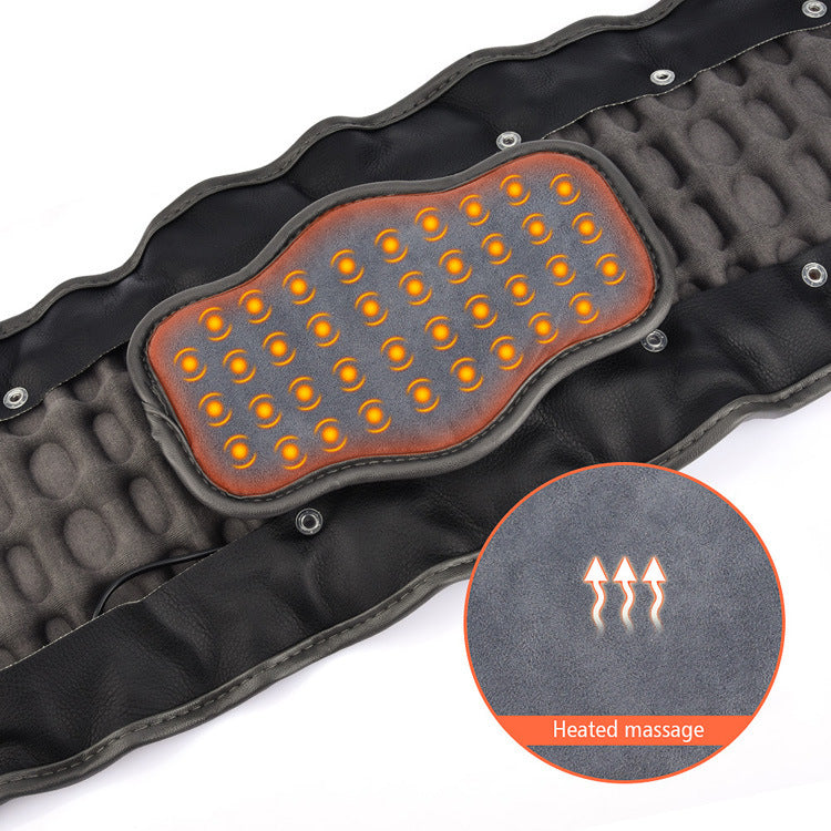 Inflatable belt lumbar traction massager