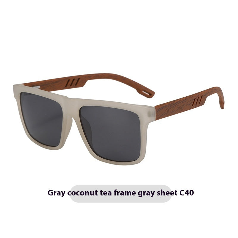 Summer New TR Polarized Wood Grain Sunglasses