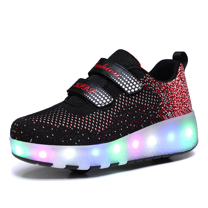 Rechargeable two-wheeled light shoes