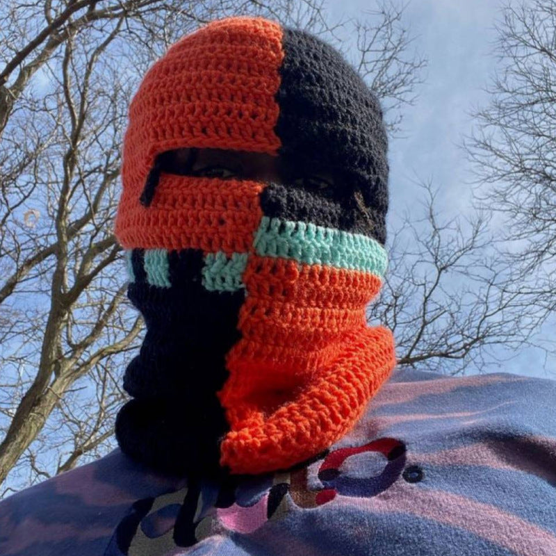 Pullover Windproof Neck Protection Handmade Knitted Hat