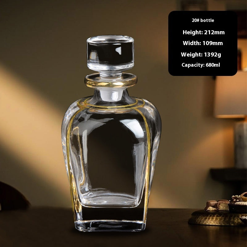 Hand-painted Gold Glass Wine Bottle Internet Celebrity Home High-end Wine